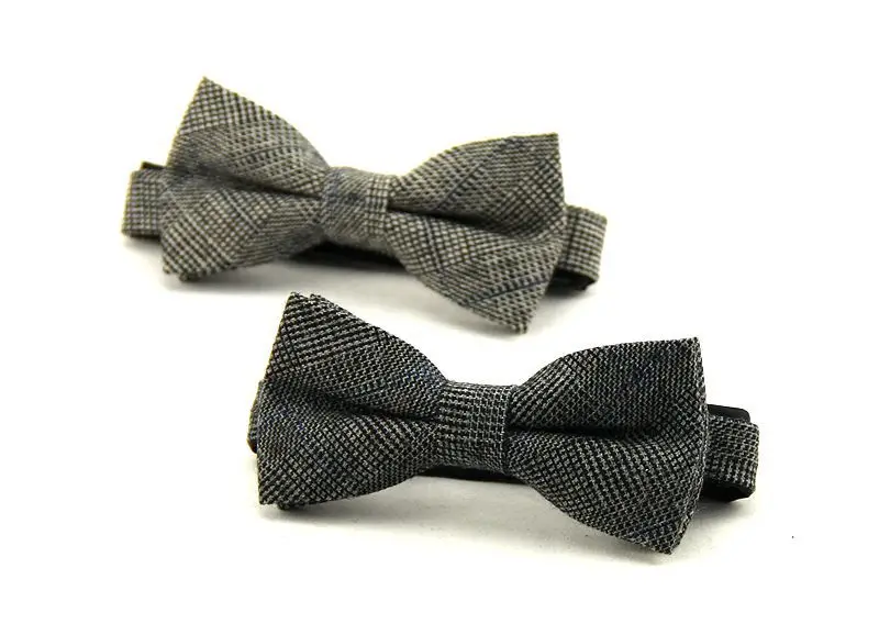 Превосходный классический Официальный галстук-бабочка из шерсти и хлопка. Роскошный мужской галстук-бабочка из твида