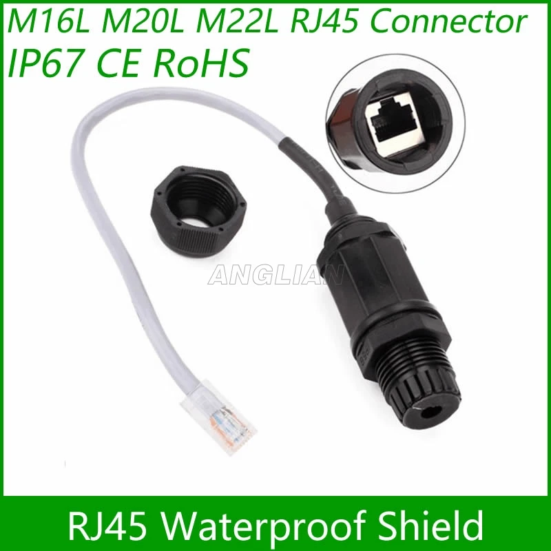 1 шт. водонепроницаемый разъем RJ45 для локальной сети M16|connector|unitedl connector |