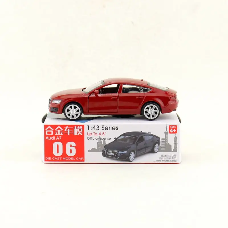 

1pc 1:43 series 4.5'' 11.3cm cool Audi A7 car pull back alloy model vehicle collection cool boy toy gift