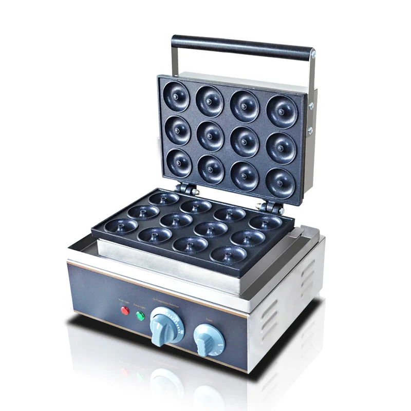 

110V 220V Commercial Electric Donut Machine 12pcs Non-stick Doughnut Maker Machine Round Donut Baker Machine Waffle Maker