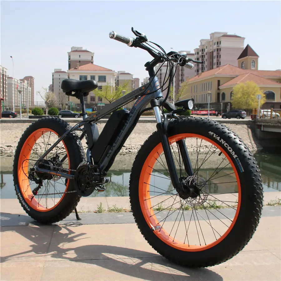 Cheap 26inch electric mountain bicycle fat ebike 4.0 snow tire electric bike Beach snow bike 3