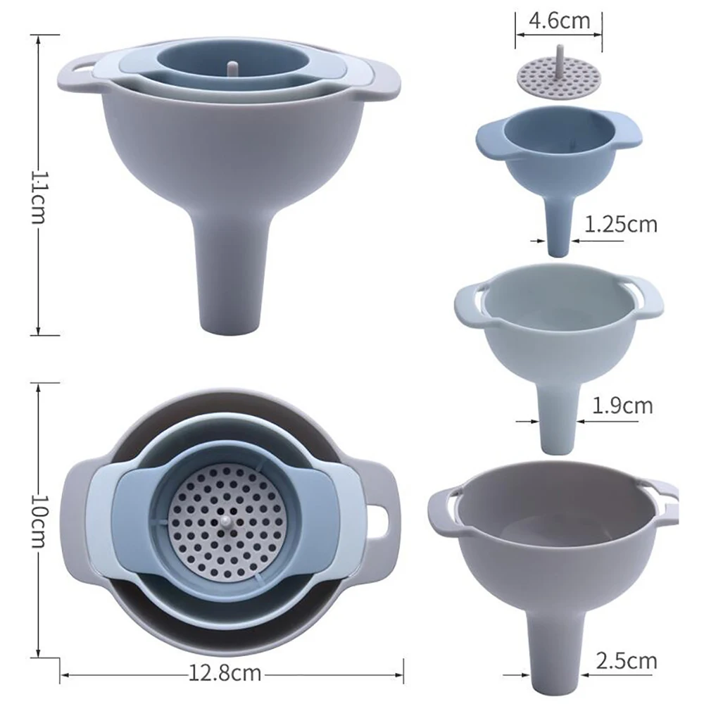 Многофункциональный консервированный Воронка 4 в 1 Набор широкий рот пластиковый фильтр-воронка масляный горшок жидкое перевернутое масло бытовые кухонные инструменты