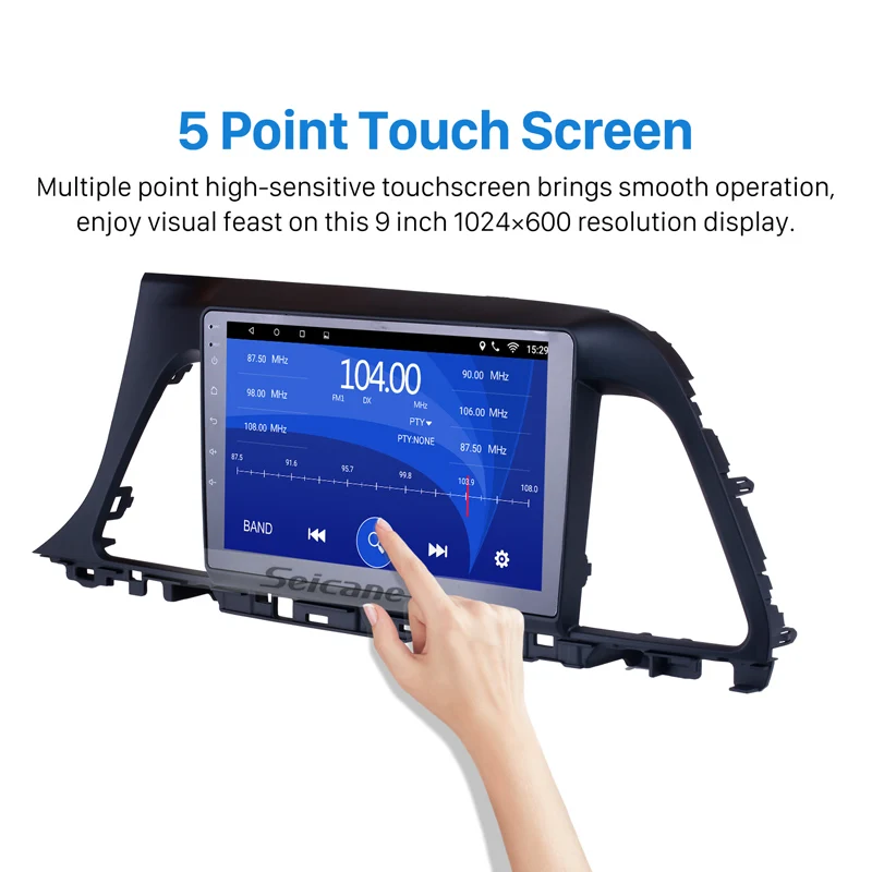 Seicane Android 7.1/8.1 for 2015 2016 2017 Hyundai Sonata 9 Inch Car Stereo Radio Head Unit GPS Navigation Support SWC OBD2 DVR