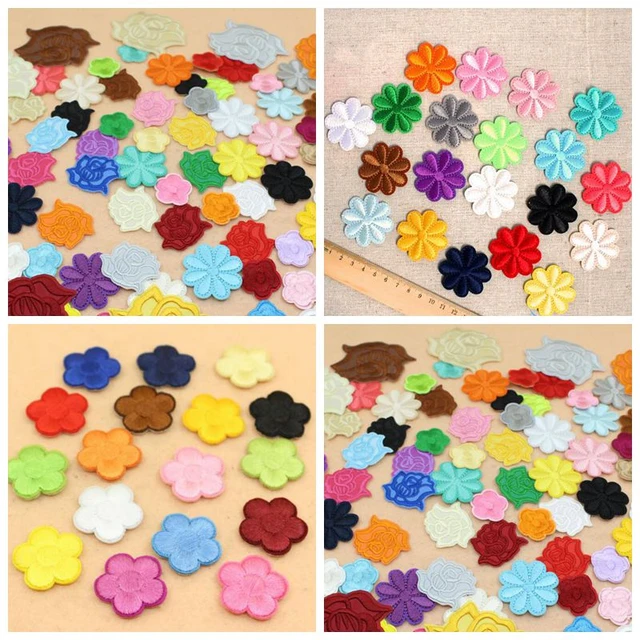 20pcs Rose Flower Embroidered Iron on Patches for Clothing DIY Clothes  Patchwork Sticker Flowers Applique Badges Crafts Handmade - AliExpress