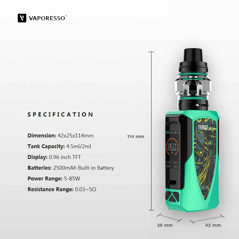 Марки vaporesso Tarot Baby стартовый набор для вейпинга с 4 5 мл/2 мл NRG SE Tank GT Meshed спиральный