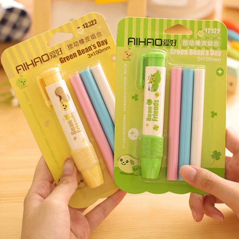 

1 Set Pen Shape Eraser Set Rubber Novelty Eraser Estuches Escolar School Supplies Kid Gift Toy Students Stationery