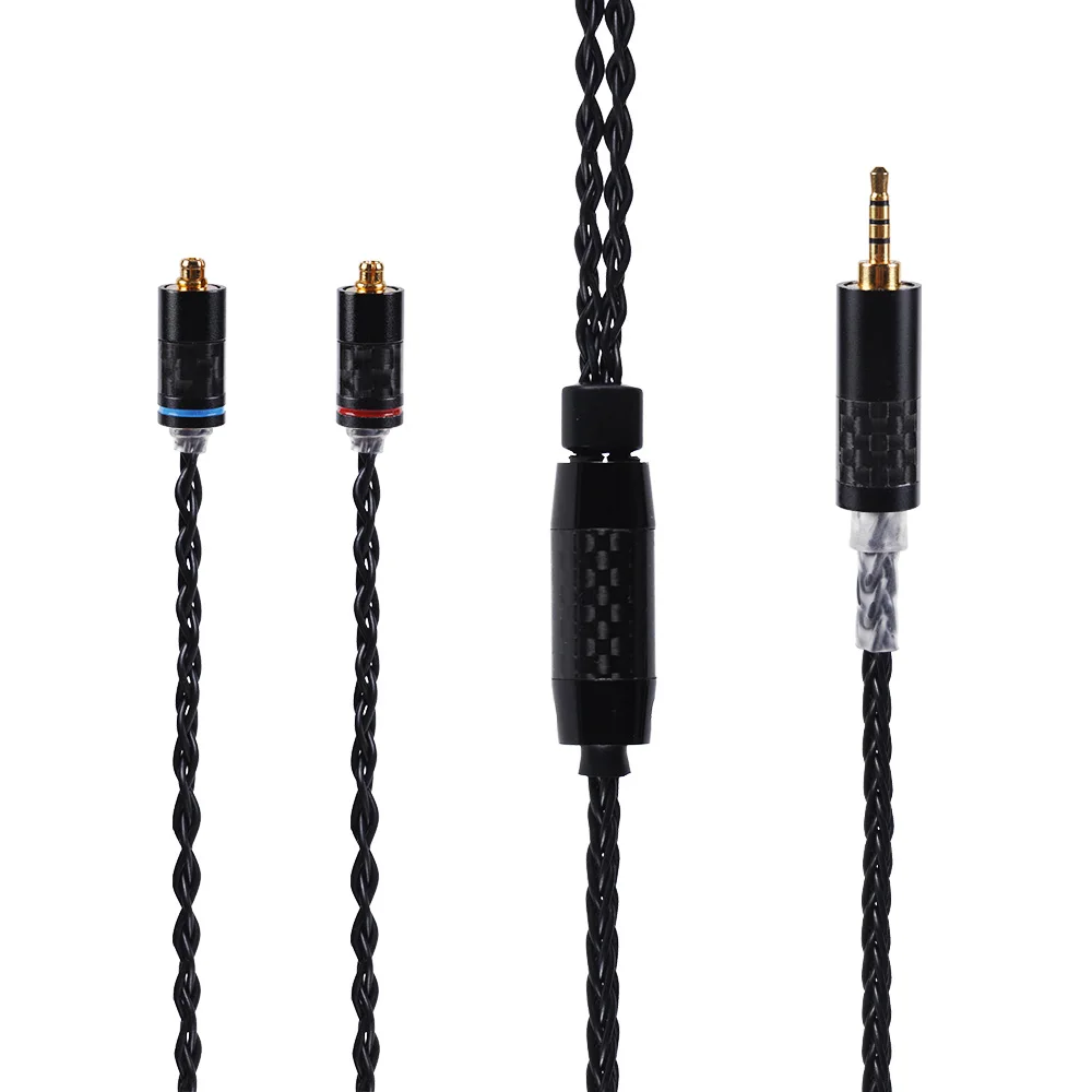 8 акций 23 ядра посеребренный MMCX кабель для Shure SE215 SE535 наушники 3 5 мм IPhone Xiaomi 2 4