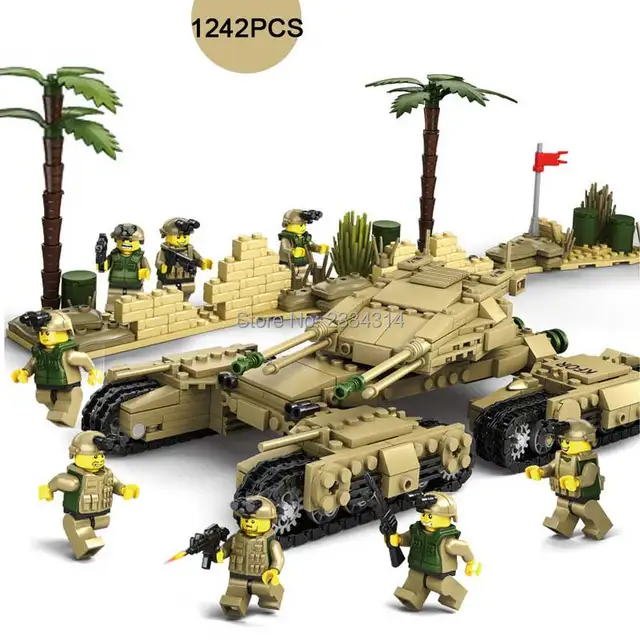 1242 Pcs Wojskowy Czołg Wojna M1a2t90challenger 2leclerc Główny