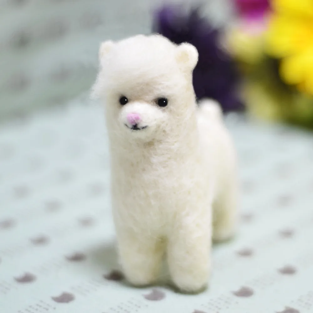 Alpaca /& Hat Easy Japanese Crafts Wool Needle Felting Kit DIY