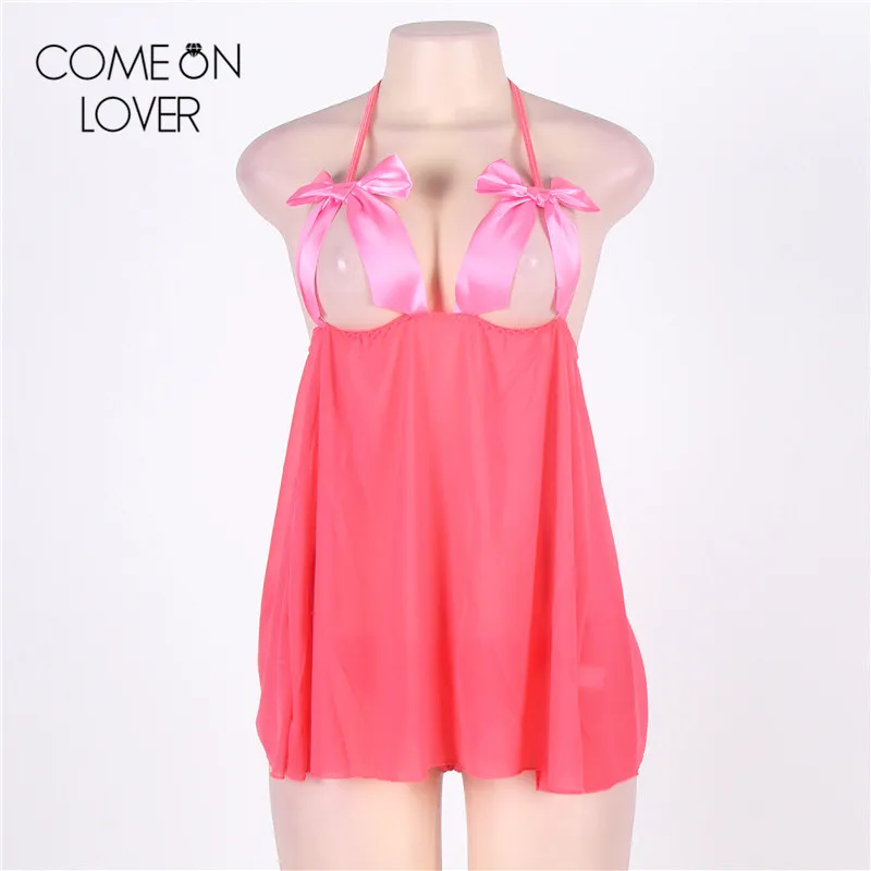 Comeonlover Открытая грудь Детская кукла с ремешком электро Сексуальное белье RL70349