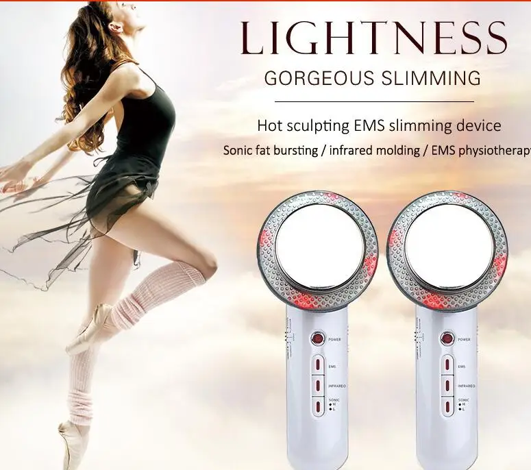 Home Use Ultrasound EMS Body Beauty massage machine with 4 electrode