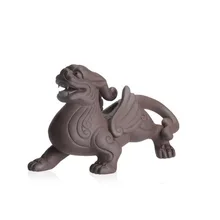 Креативный китайский Летающий танец смелый чай питомец фиолетовая глина керамический на глазури чай ПЭТ Исин резьба ремесло чайный набор домашнего декора