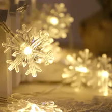 Светодиодный светильник-Гирлянда для праздника, Рождественская гирлянда, светильник 10, снежинка, сказочный подарок, фонари для свадебной вечеринки, украшения для спальни, HQ