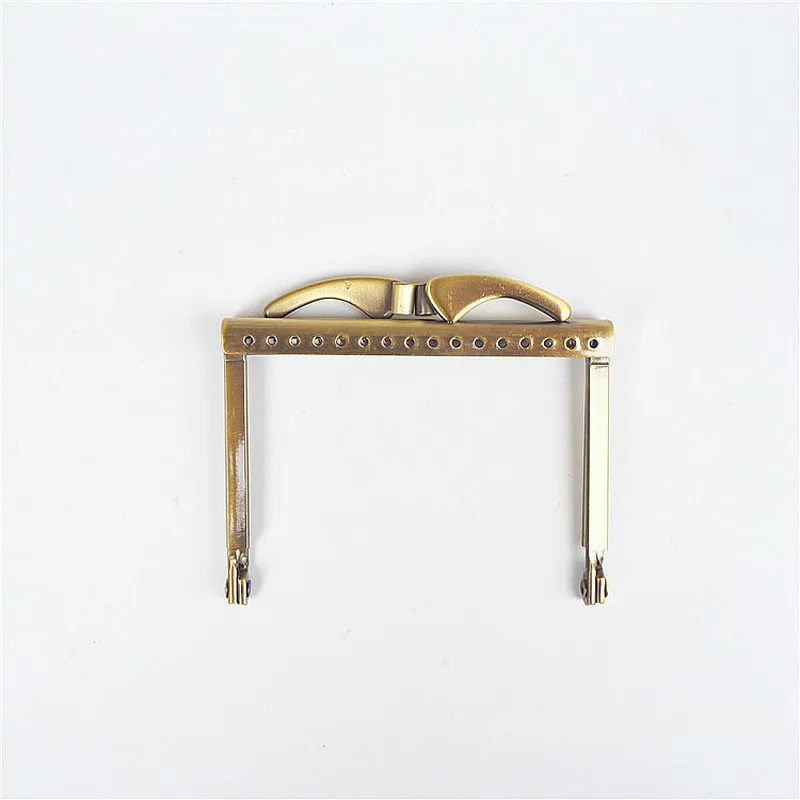 

Bronze Tone Metal Frame Rectangle Kiss Clasp Clutch Bag Smooth Fashion Lock Purse Fish Head Luggage&Bag Accessories 8.5-20.0CM