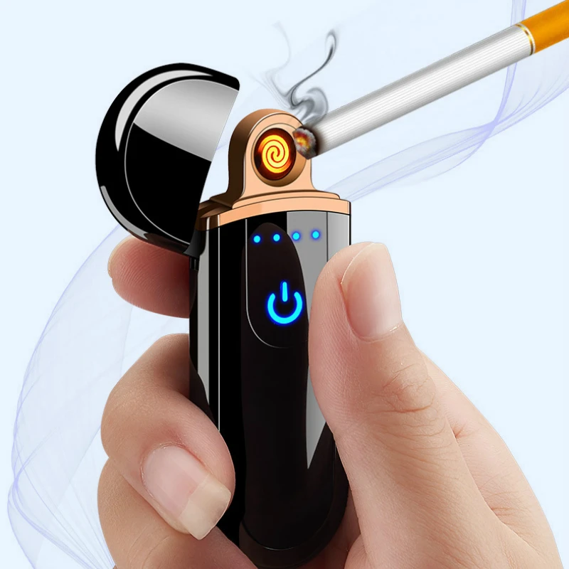 

Mini Electric Lighter Touch Thin Electronic Rechargeable Lighter Cheap Metal USB Cigarette Lighter Smoking Accessories aansteker