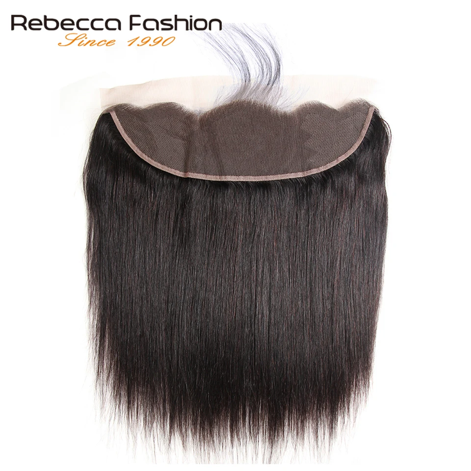 Rebecca Malaysian Straight Hair 3 Bundles With Frontal Non Remy Human Hair 13x4 Lace Frontal Closure With Bundles Free Shipping