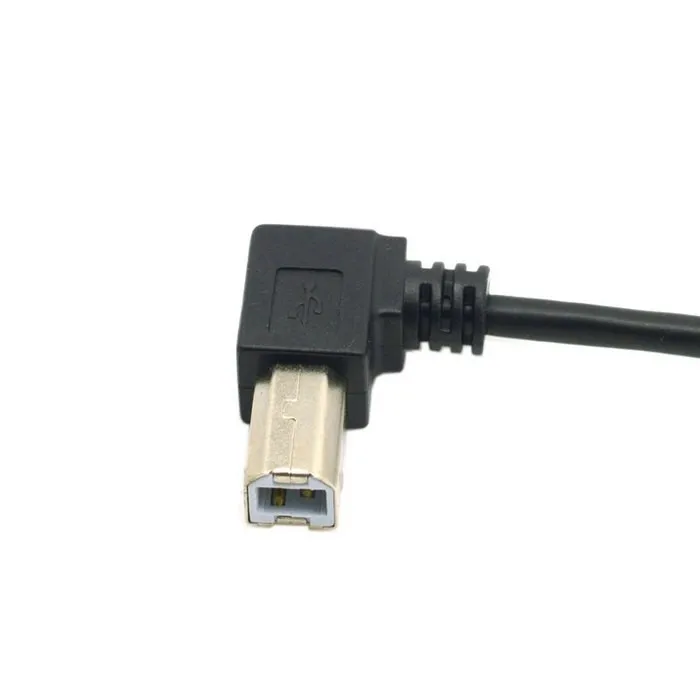 2pcs Right & Left Angled 90 Degree USB 2.0 A Male to B Male Angled 90 Degree Printer Scanner Hard Disk cable 50cm