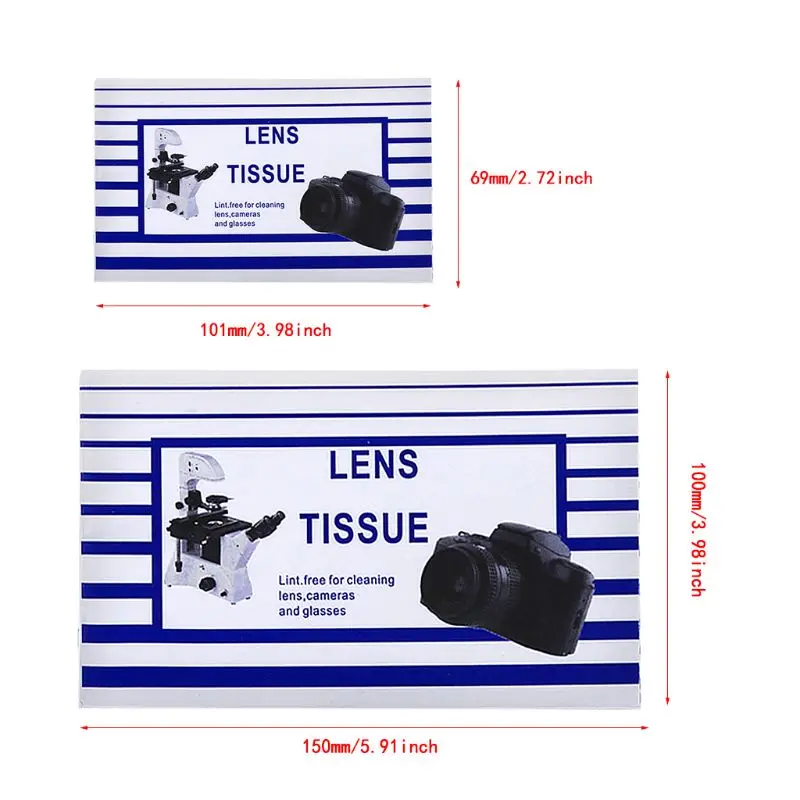 

10PCS Lens Tissue Cleaning Paper Cloth Wipe Clean Tool Booklet Accessories for Canon Nikon Camera Len Filter Glasses