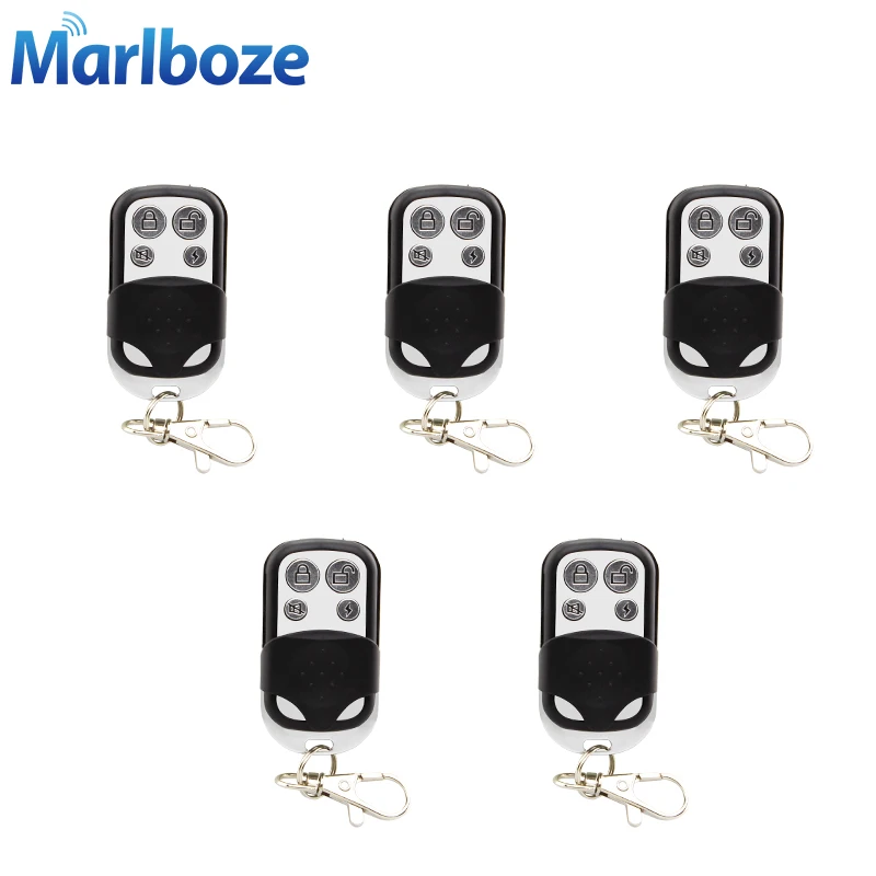 

5pcs/lot 433MHz Wireless Metallic Metal Remote Control Arm Disarm Metal key fobs for Home Security Alarm System with Battery