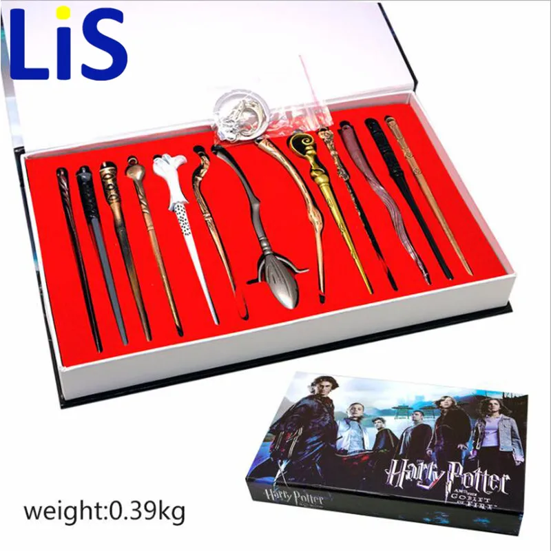 

Potter Magic Wands Set Hermione Granger Severus Neville Wand Harri Potter Metal Cool Badge Pin Brooch Chestpin Cosplay