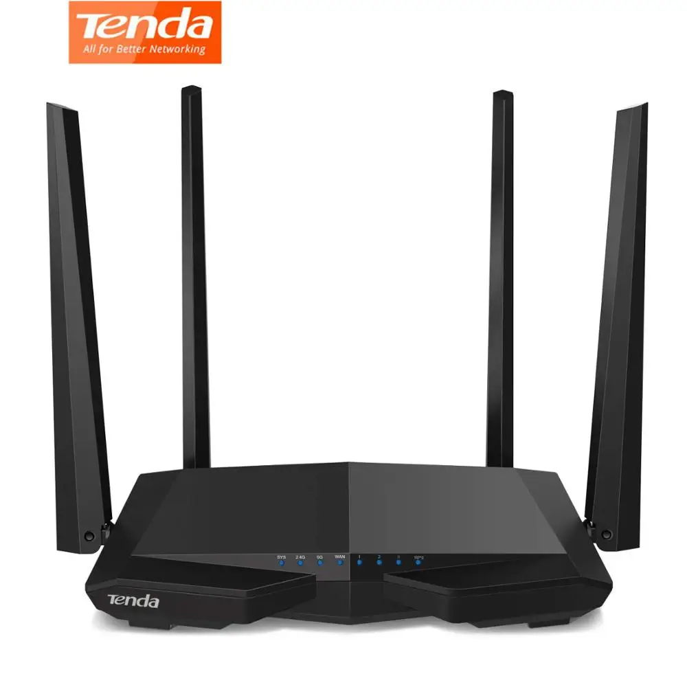 

Tenda AC6 AC1200 Dual Band 2.4/5Ghz WiFi Router High Speed Wireless Internet Router with Smart App MU-MIMO for Home Soho English