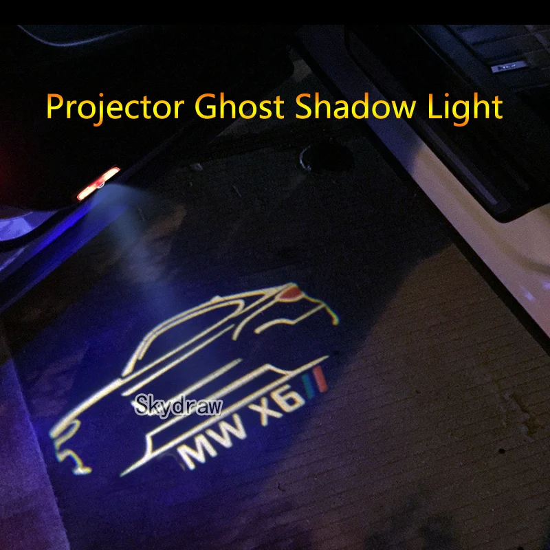 2 шт./компл. для BMW X6 E71 E72 F16(2008-) Автомобильная дверь с электроприводом Предупреждение световой проектор Ghost Shadow Light Дверь Добро пожаловать Свет