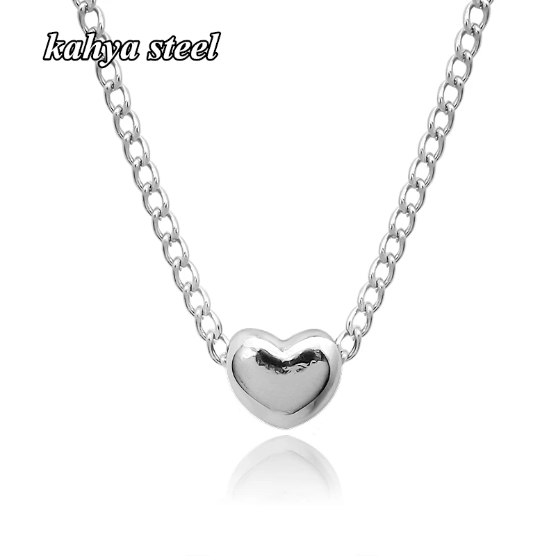 

Lovely Sweet Heart Pendant Necklace Silver/Gold Color Cute Design Link Chain Necklace Forever Lovers Collar Club Party