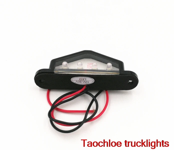 100x 10 30v 12V License Number Plate Lights 4 LEDs Light Lamp White for