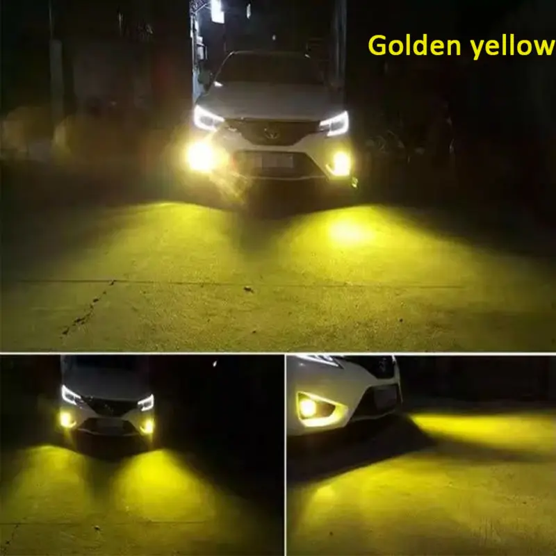 Dual Color Car Styling Led Fog Bulb Golden Yellow White Ice Blue Light H3 H8 H9 H11 9005 H10 HB3 9006 HB4 880 881 Lamp 12V to Replace Car Halogen (2)