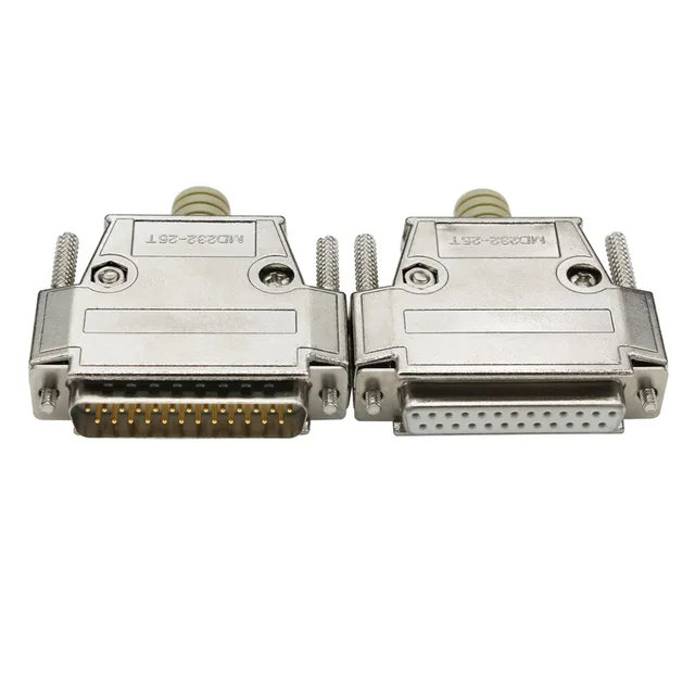 DB25 connector 25 pins D-SUB male&female gold plated needle 2 rows with metal shell 1