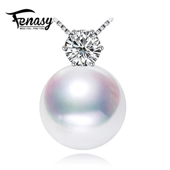 

FENASY fashion brand Pearl Jewelry natural stone Crown pendant Freshwater Pearl Necklace 925 sterling silver jewelry Necklace