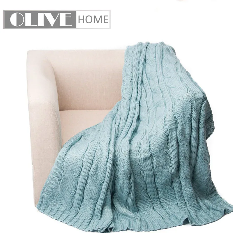 

Battilo Soft Knitted Dual Cable Throw Blanket, 50" W x 60" L