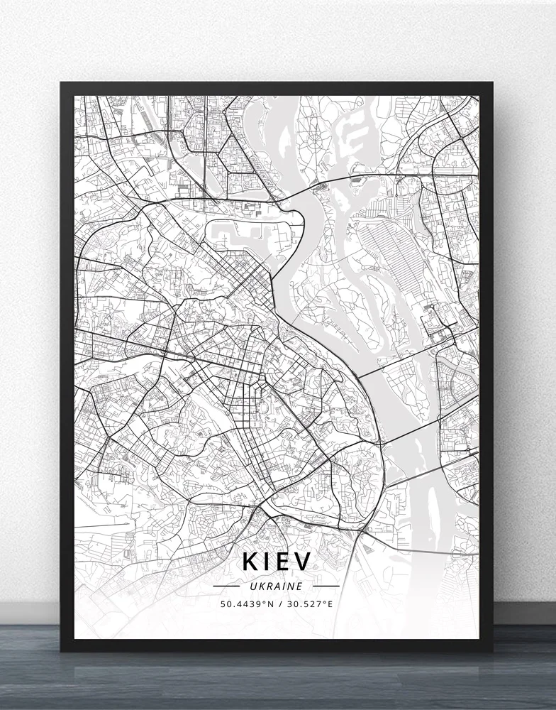 

Kiev Ukraine Map Poster