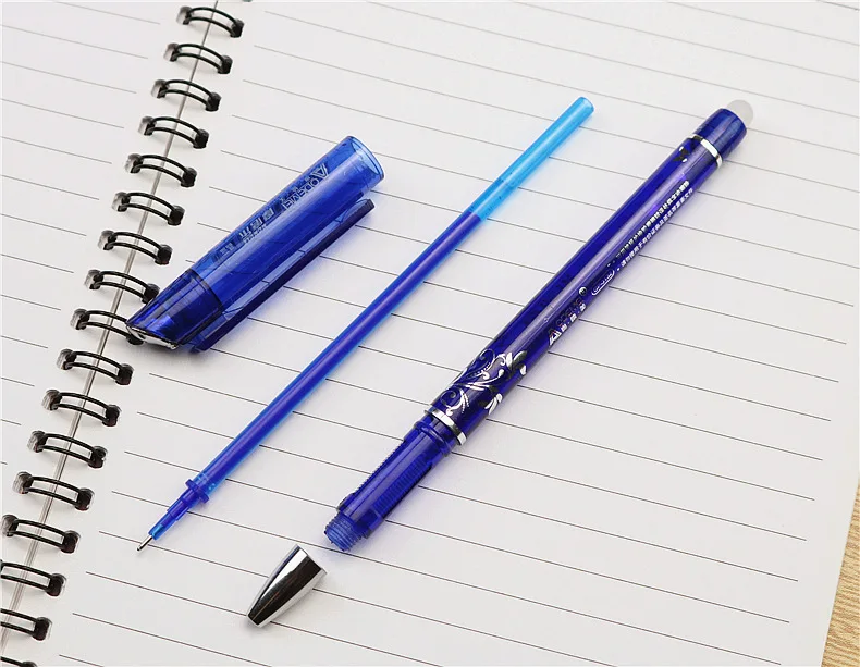 1 шт. стираемая ручка и 5 ручек Набор сменных стержней красный черный синий темно-синий 4 цвета 0,5 мм гелевая ручка