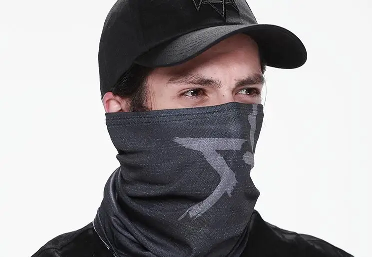 30 компл./лот Watch Dogs Aiden Косплэй уход за кожей лица souк+ Кепки КОМПЛЕКТ Хэллоуин вечерние шарф для косплея маска мотоцикл для байкеров, волшебный шарф