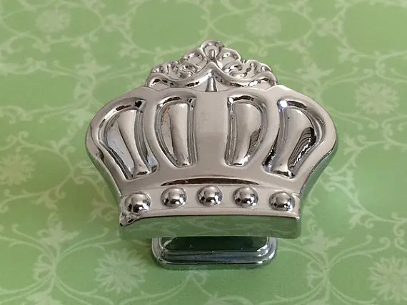

Silver Crown Knobs Dresser Knob Pulls Drawer Pull Handles Kitchen Cabinet Door Knobs Chrome Silver Kids Furniture Knob Hardware