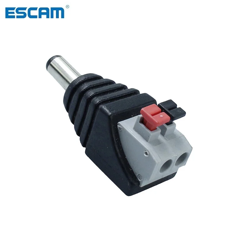 ESCAM 2 1*5 5 мм Штекерный разъем питания постоянного тока переходник для камер