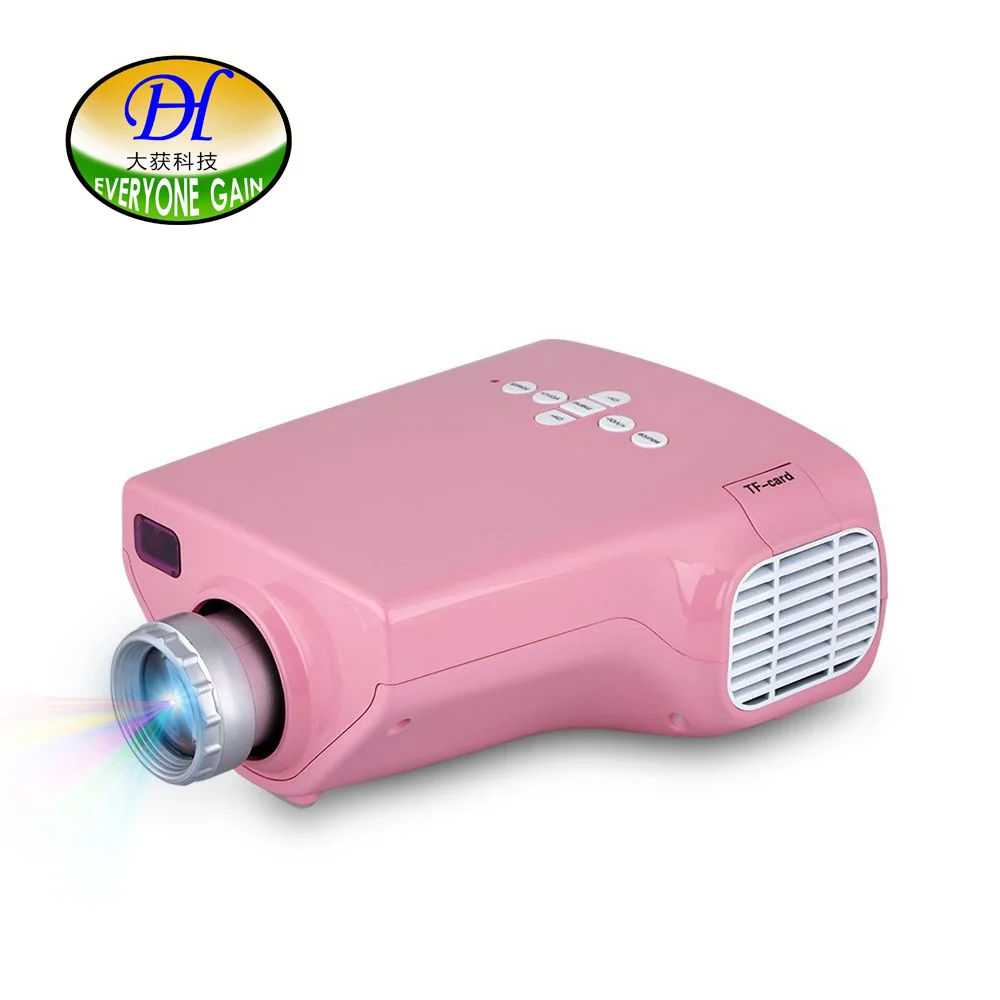 

Everyone Gain Mini20 Mini Projector LED Projektor Toys Portable Video Projectors Beamer led Pink Pico Projecteur for Children