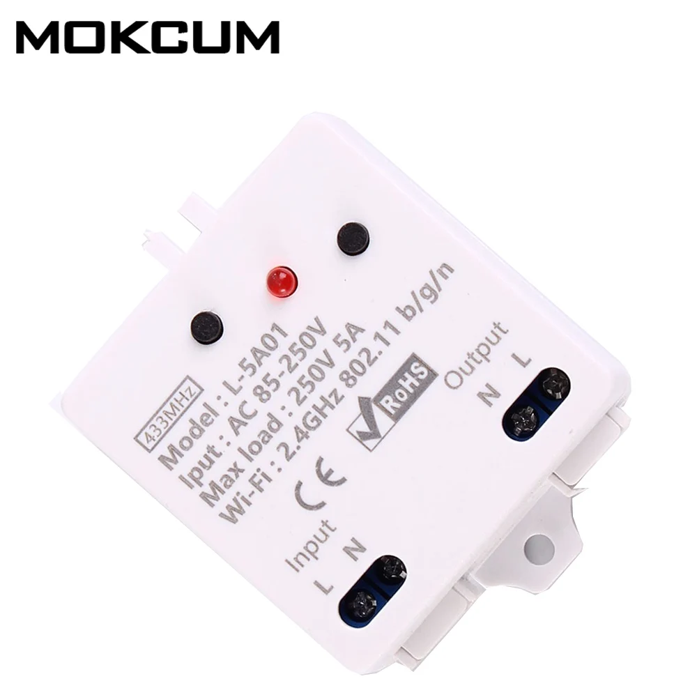 

Phone Remote Control Smart Switch 2.4G IoT Controller Wireless WIFI Control Relay Module AC 85V-265V Support RF Remote control