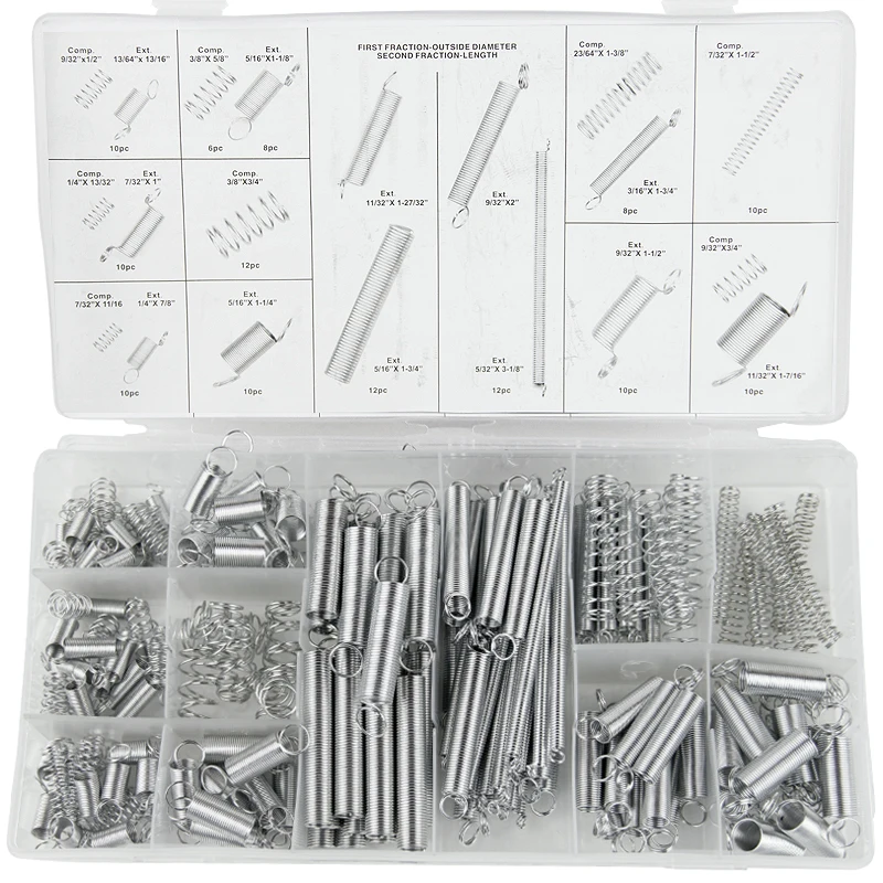 

200PCS spring / extension spring / compression spring / set / 200 transparent pp plastic box 20 kinds of specifications a box