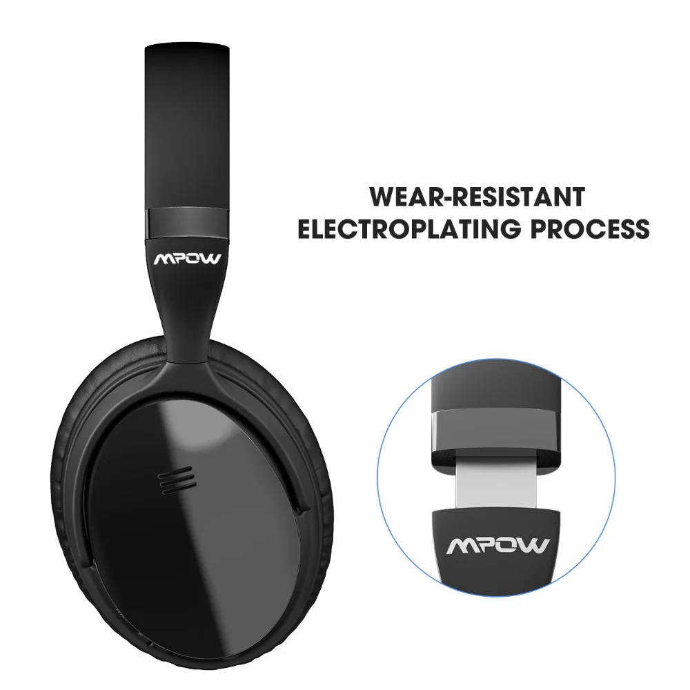 Original Mpow H5 2nd generación ANC inalámbrico Bluetooth auriculares con cable/inalámbrico con micrófono bolsa para PC iPhone Huawei xiaomi - 3