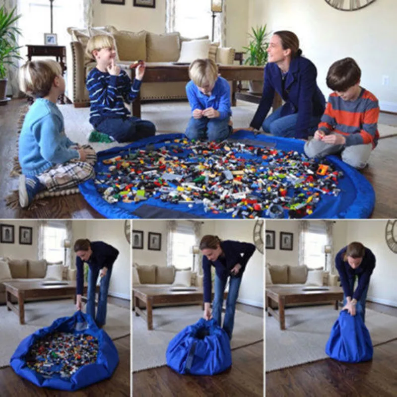 

Portable Kids Toys Organizer Size Child Tidy Bag Lego Mat Storage Drawstring Travel Organizer Storage Bag Holder Storage Bag
