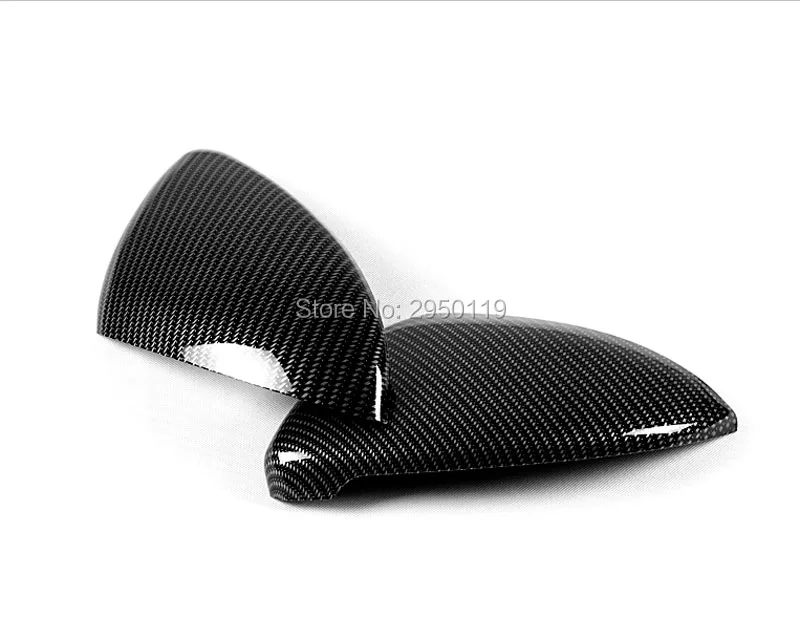 Carbon-Fiber-Pattern-Car-Door-Wing-Mirror-Covers-Styling-trim-2pcs-For-VW-Golf-7-GTI