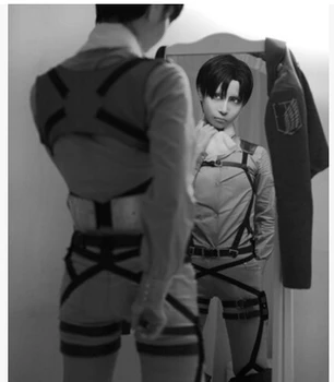 

2017 Attack on Titan Shingeki no Kyojin Recon Corps Harness belt hookshot Costume Adjustable Belts cosplay belts