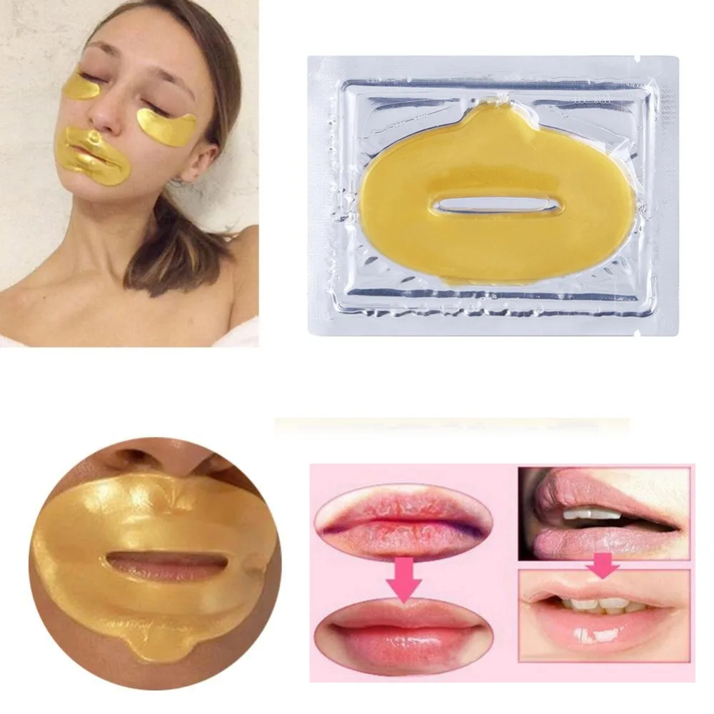efero Gold Lips Mask Lip Plumper Crystal Collagen Hydrating