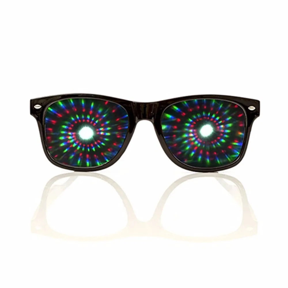 Rave Glasses Light diffraction firework Sunglasses Kaleidoscope rainbow 3d kids 