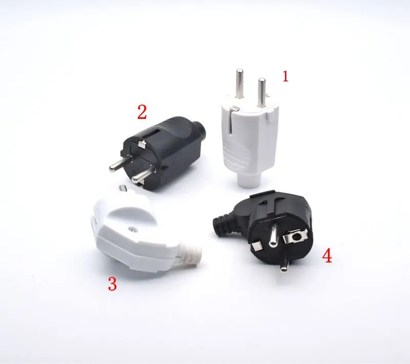 

Schuko Germany 4.8mm Pin Type F Rewireable Power Plug 250V 10/16 Amp