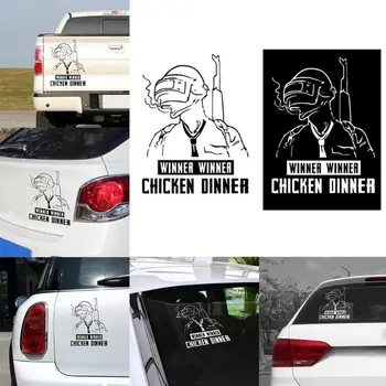 

1Pcs 25*20cm For PUBG Game Player Car Sticker Winner Winner Chicken Dinner Vinyl Car Body Rear Windshield Styling Decal Stickers