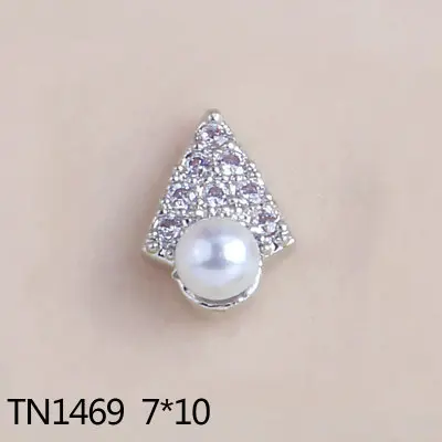 TN1469 5 шт. 3D сплав жемчуг Циркон дизайн ногтей Аксессуары роскошный Циркон Кристалл Большой украшения для ногтей высшего уровня ногтей Красота талисманы - Цвет: TN1469