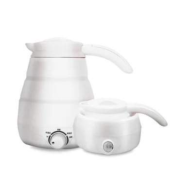 

0.6L Dual Voltage Thermal Insulation Electric Kettle Silicone Foldable Portable Travel Hot Water Heating Boiler Tea Boiler